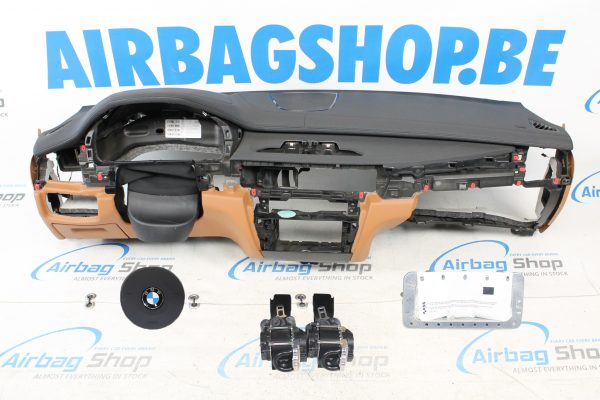 Airbag kit - Cruscotto M nero/cognac HUD cucitura nero BMW X5 F15 (2013-2018)