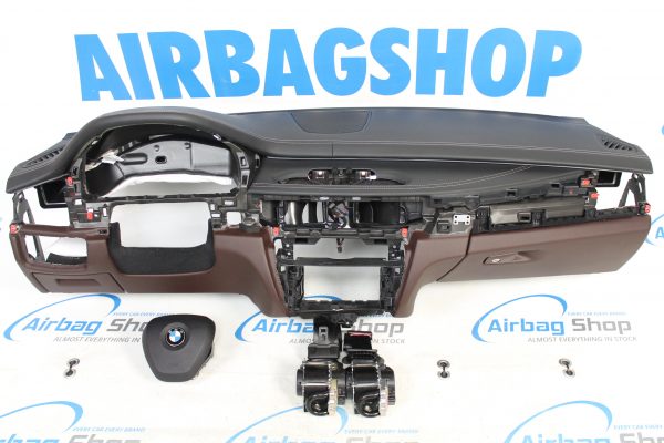 Airbag set - Dashboard leer zwart/bruin HUD speaker BMW X6 F16 (2014-2019)