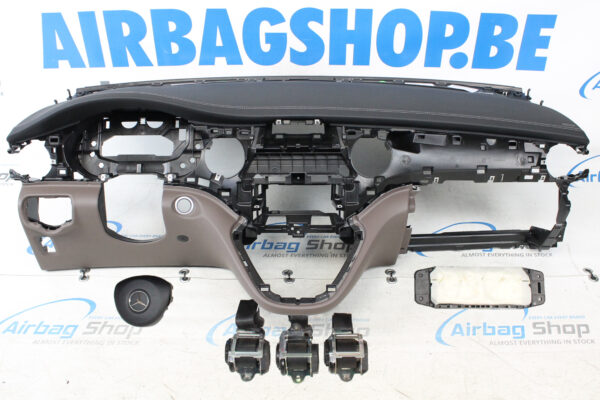 Airbag set - Dashboard black/brown with stitches Mercedes V klasse V447 (2014-....)