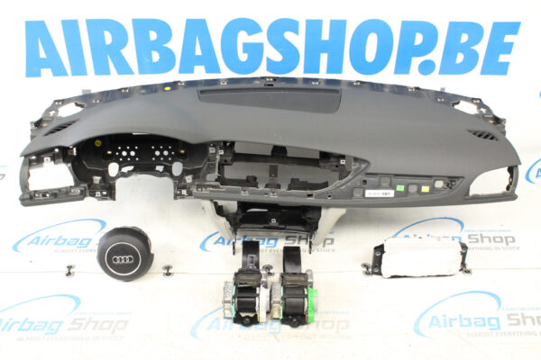 Airbag kit - Tableau de bord bleu gris avec haut-parleurs Audi A6 4G avec petites ceintures (2011-2018)