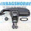 Airbag kit - Cruscotto nero con cuciture bianco/nero alcantara Jaguar F-Type (2013-2024) - immagine 2