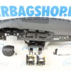 Airbag set – Dashboard blauw grijs 4 spaak grote gordels speaker Audi A6 4G (2011-2018) - Afbeelding 2