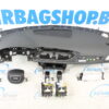 Airbag set – Dashboard blauw grijs 4 spaak grote gordels speaker Audi A6 4G (2011-2018) - Afbeelding 3